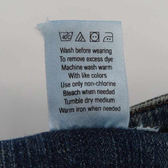 Jill Stuart Womens 6 Embroidered Front Seams Blue Denim Jeans Y2K Cotton Blend - Picture 10 of 12